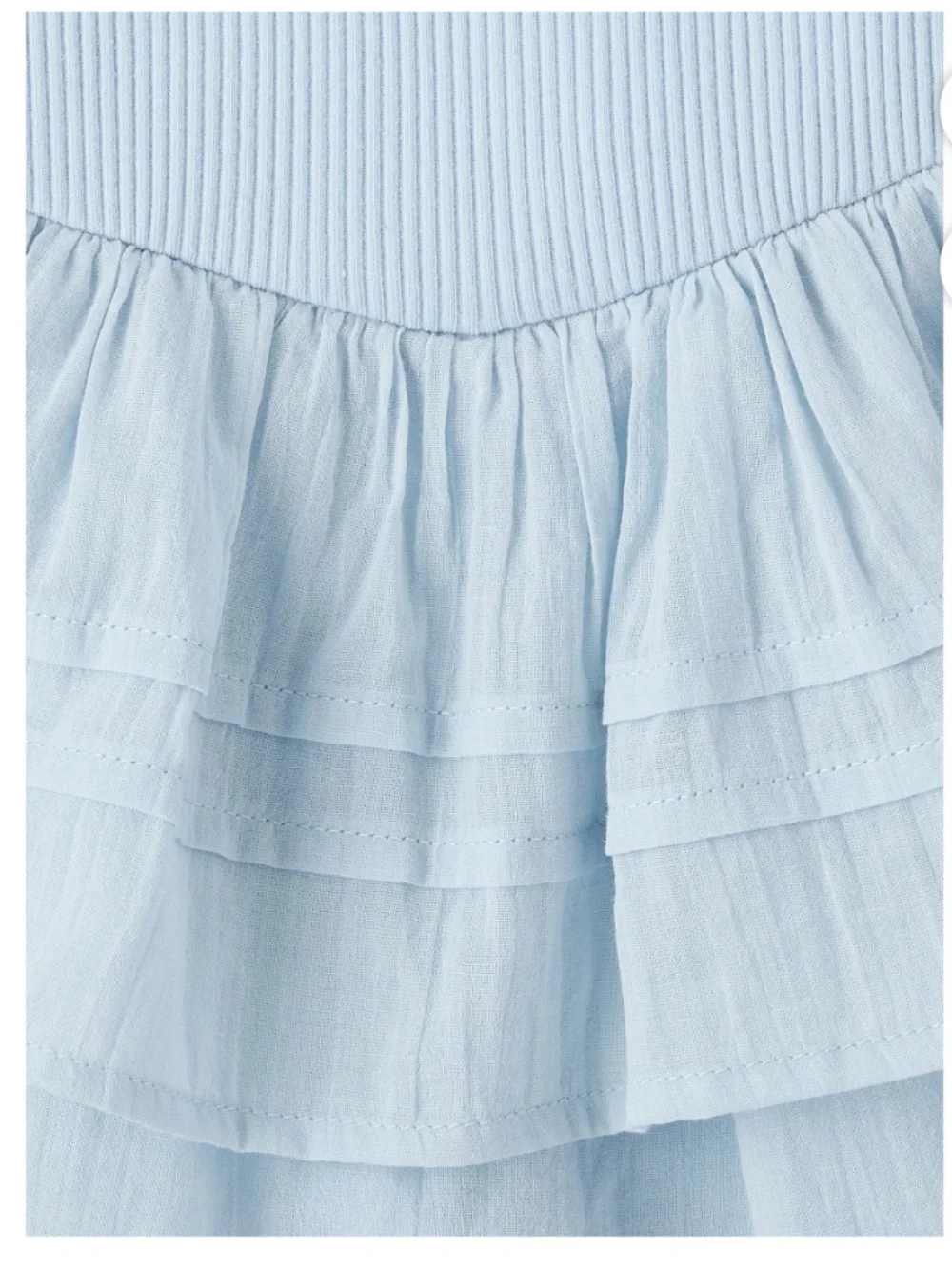 The Children’s Place Girls Chalk Blue Tiered V Waist Dress Size Large (10-12) NW